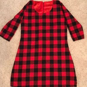 Red and Black Buffalo Plaid Dress